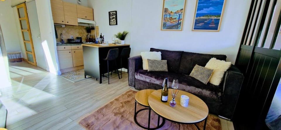 Le Port Cros 10, Superbe Studio en Bord de Mer, Jolie Vue, Parking privé, Climatisation Apartment in Occitanie