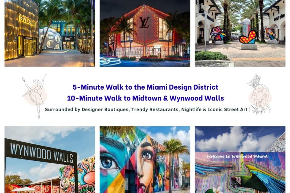 Modern Oasis Near Design District, Wynwood Apartment in Miami