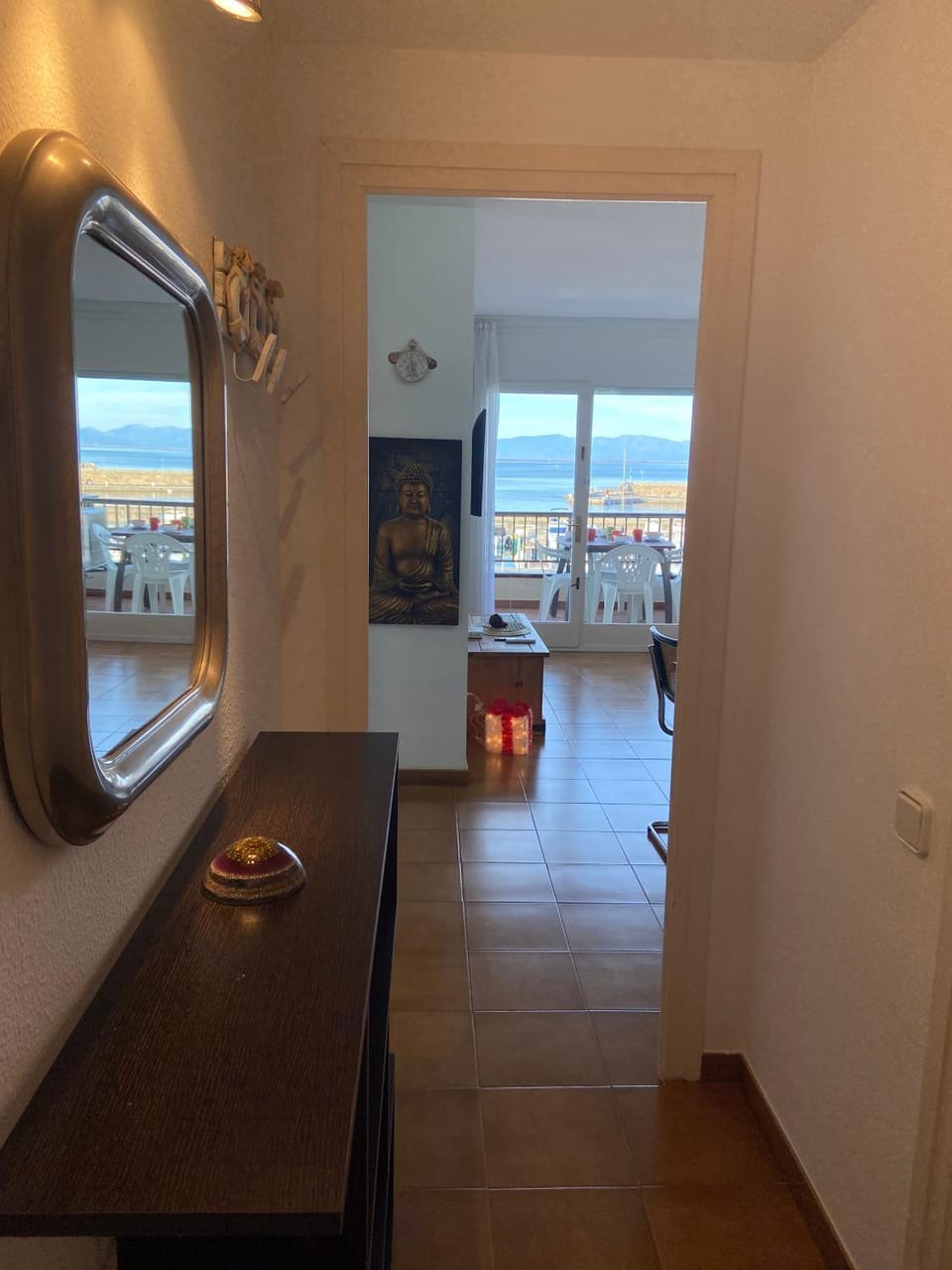 Kitchen or kitchenette, Lobby or reception, Sea view