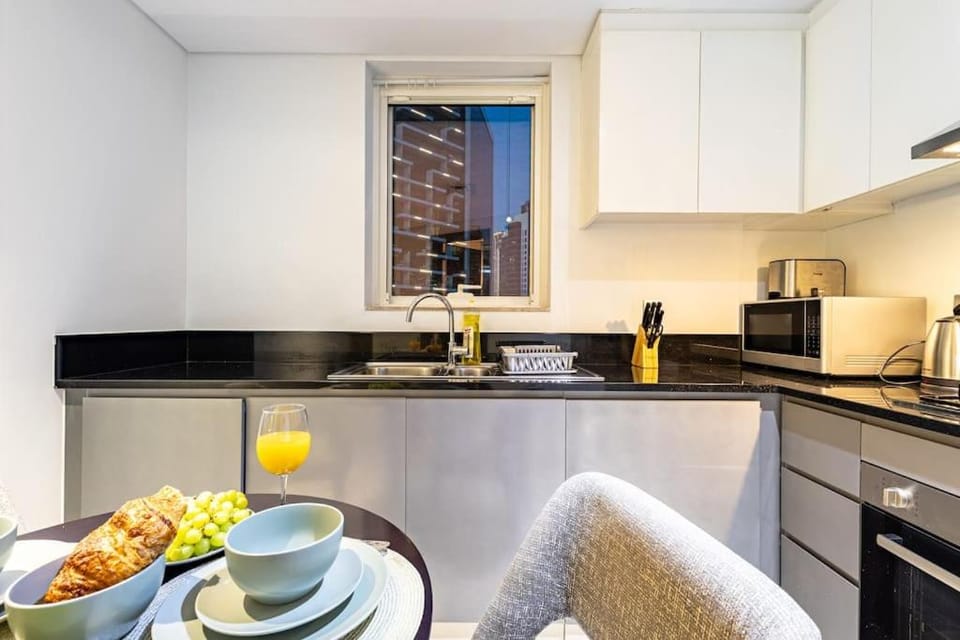 Kitchen or kitchenette, Dining area, toaster