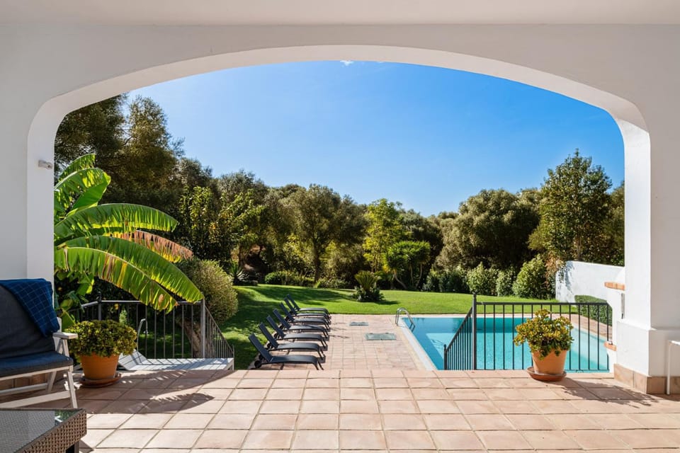 Property building, Living room, Swimming pool