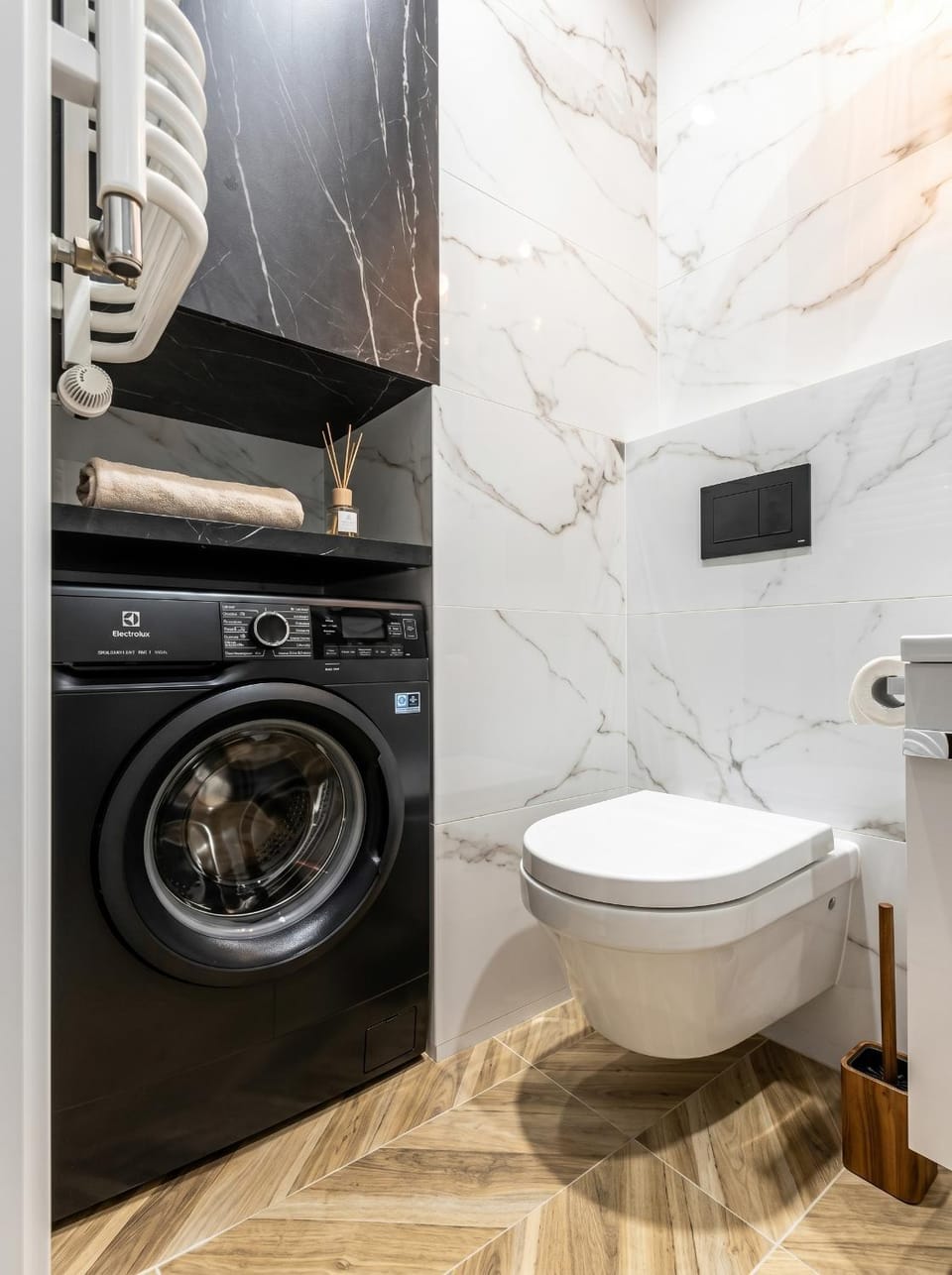 Toilet, washing machine, dryer