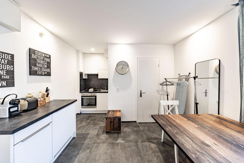 Kitchen or kitchenette, internet, oven, stove, toaster