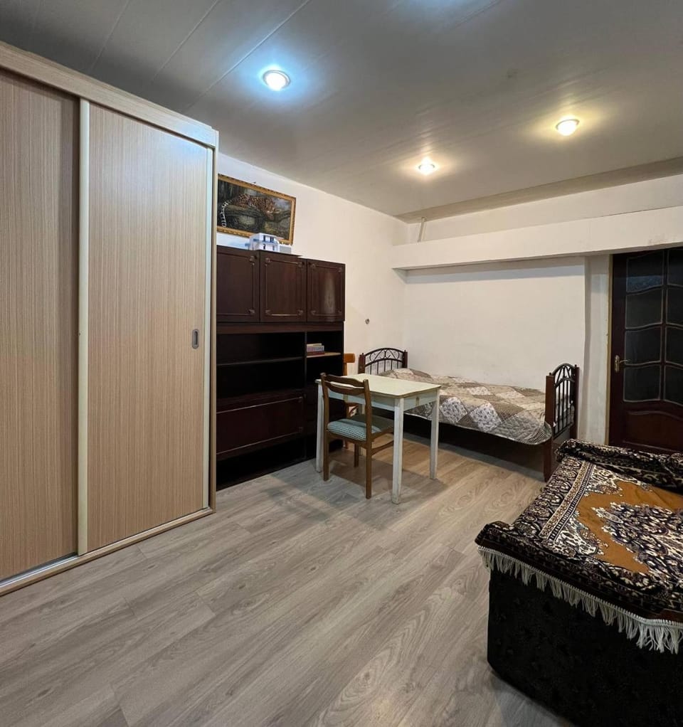 Seating area, wardrobe