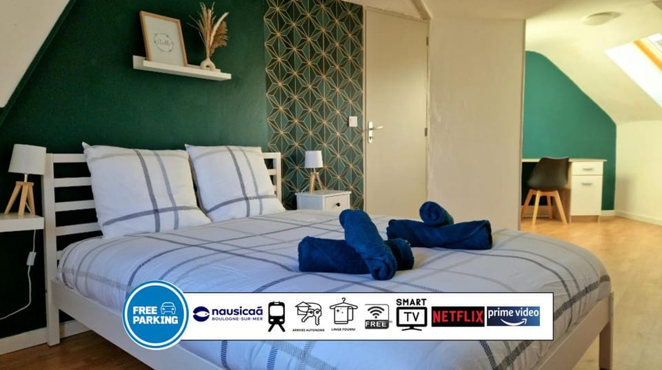 Proche Nausicaa, gare & remparts, spacieuse maison 3 chambres, cour privée, parking gratuit, Adaptée aux vélos House in Hauts-de-France