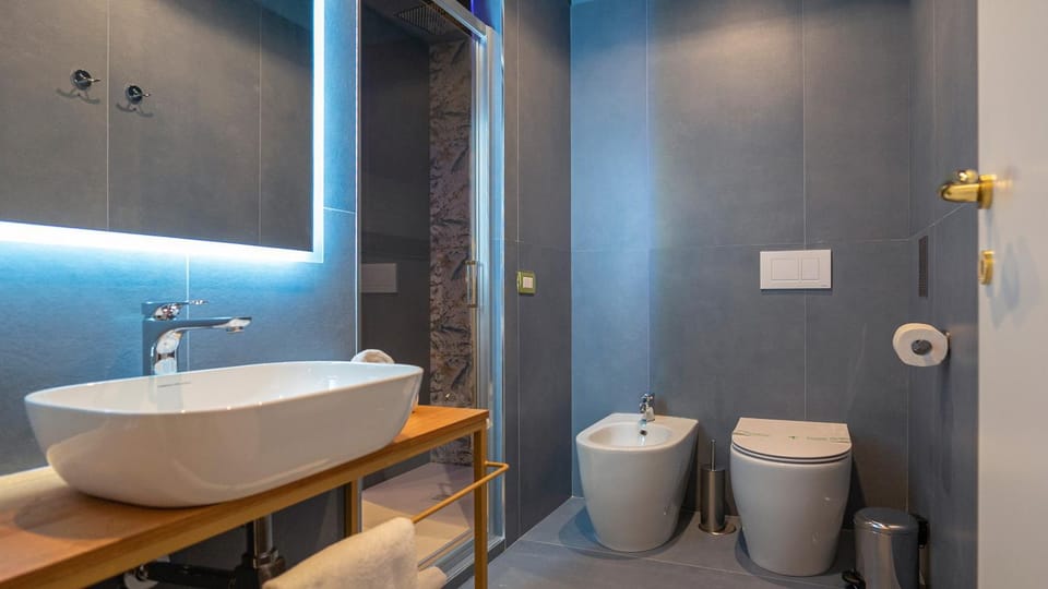 Shower, Toilet, Bathroom, bidet, towels