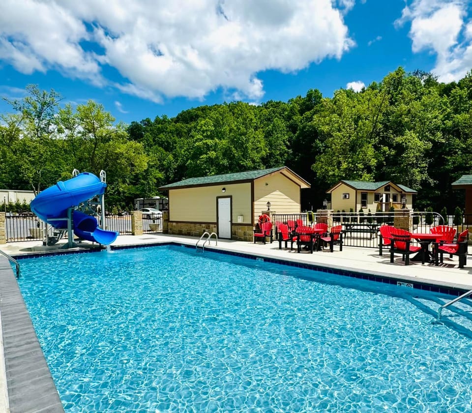 Pool view, Swimming pool, sunbed