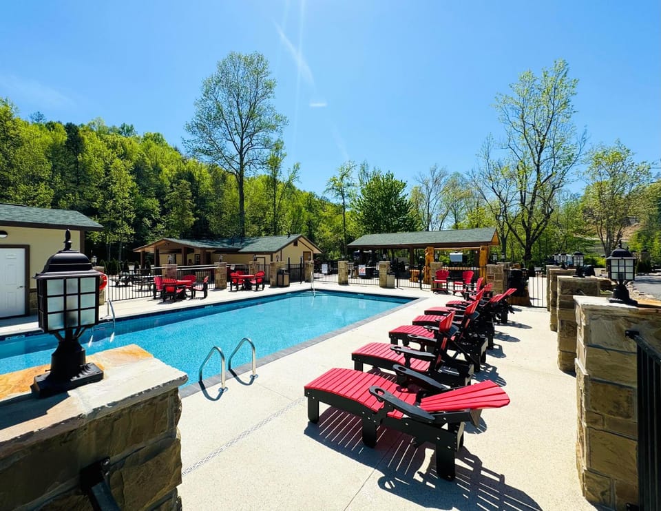 Pool view, Swimming pool, sunbed