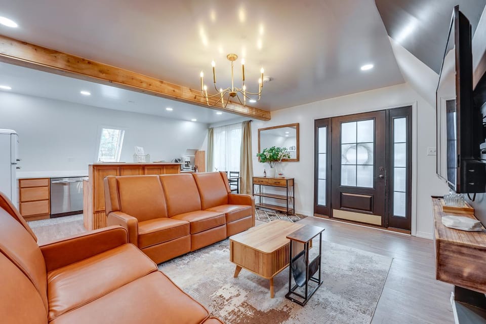 Walk to Fox Lake: Pet-Friendly A-Frame w/ Fire Pit House in Wisconsin