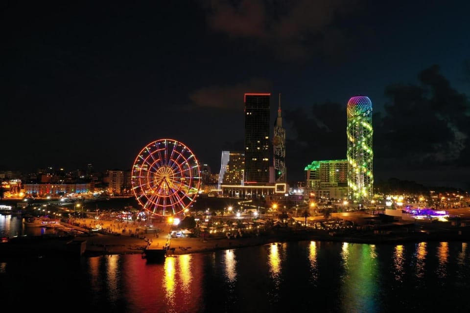 Night, Bird's eye view, City view, Sea view