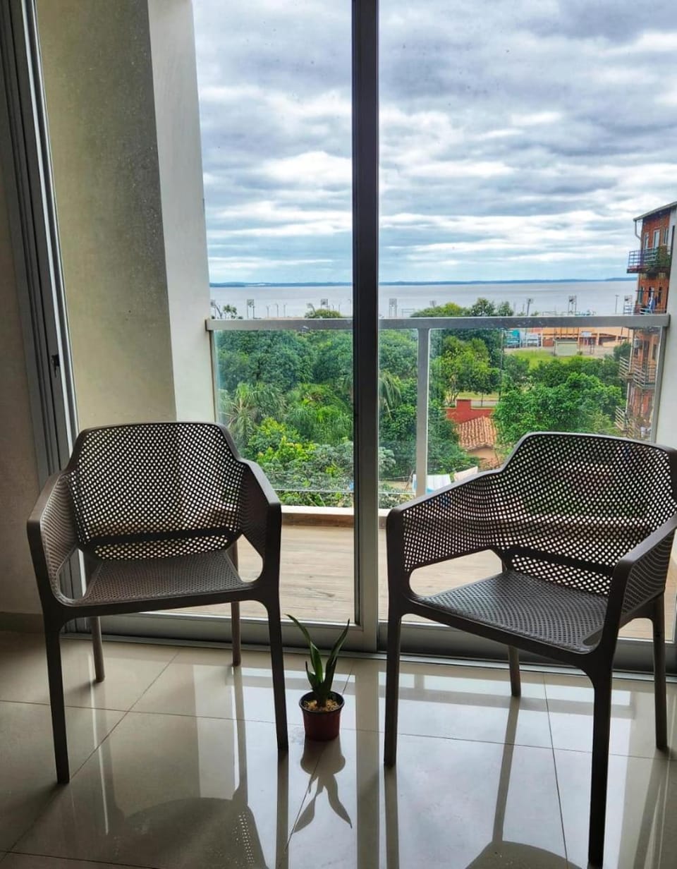 View (from property/room), Balcony/Terrace, Living room, Beach, Sea view