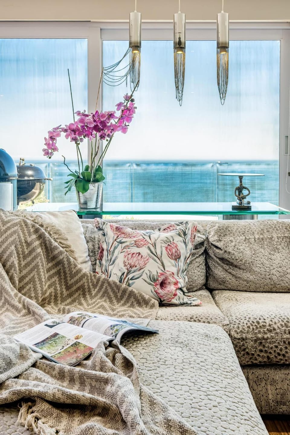 Living room, Seating area, Sea view