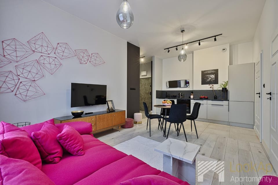 Kitchen or kitchenette, Living room, Seating area