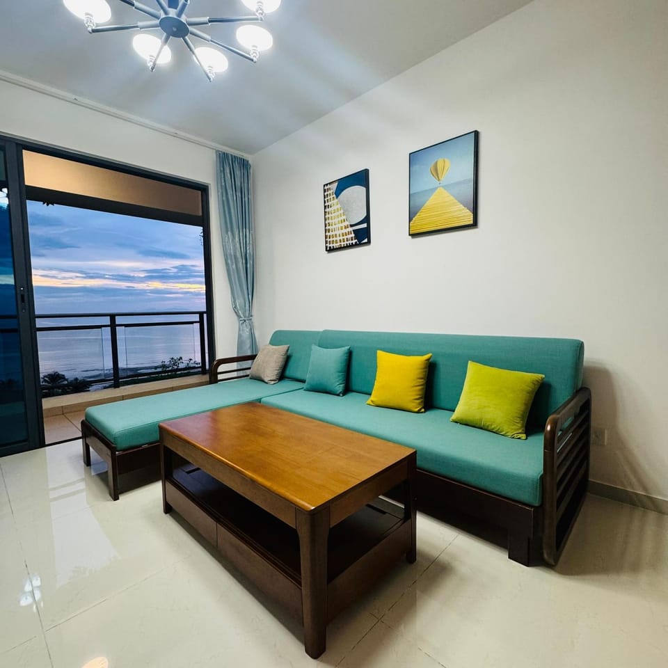 Living room, Seating area, Sea view, Sunset