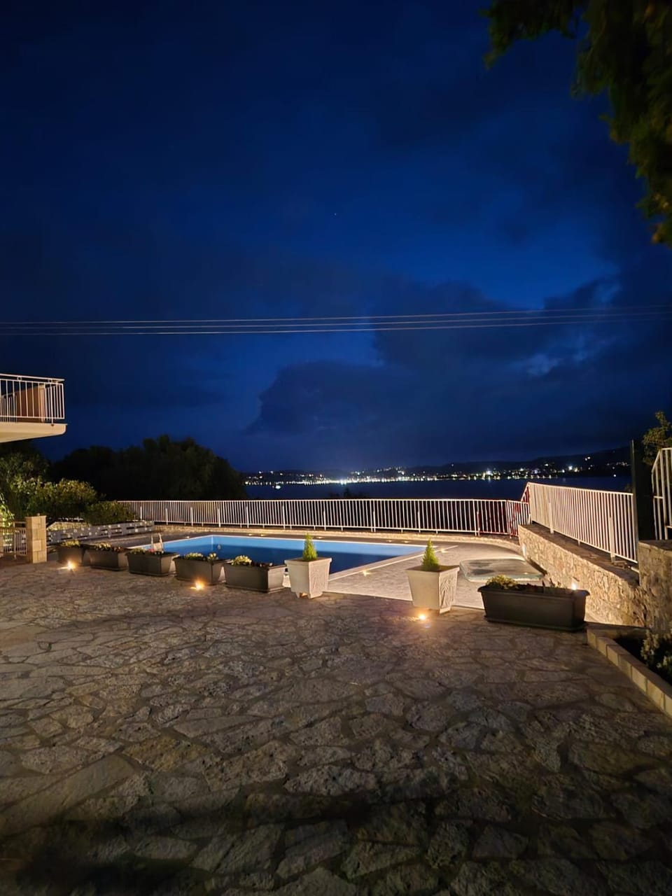 Night, Natural landscape, Pool view, Swimming pool, Swimming pool