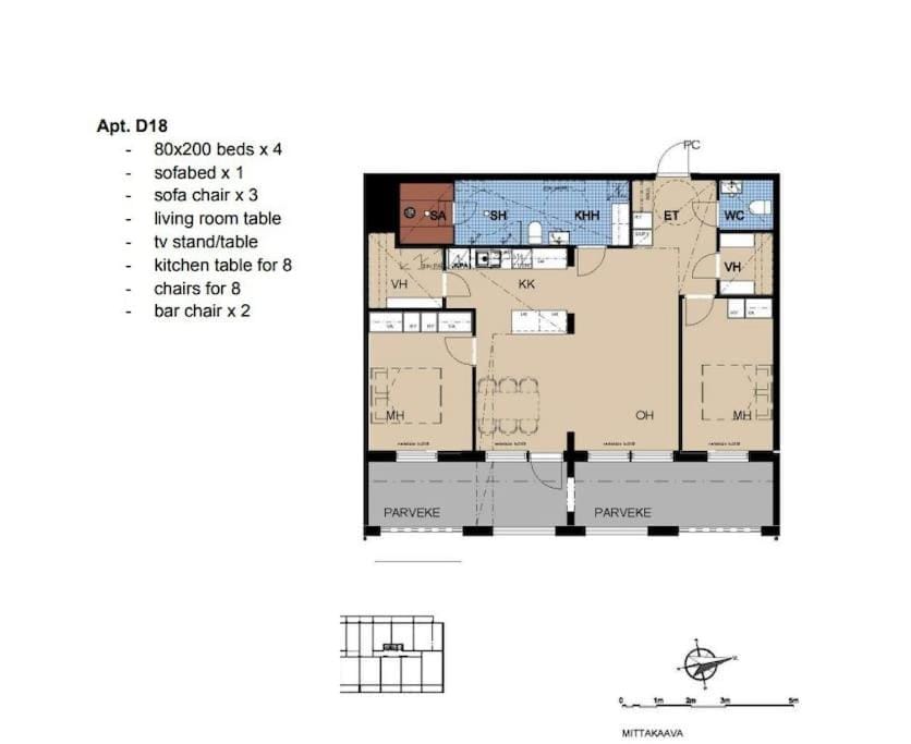 Central Luxury 2BDR with Private Sauna Apartment in Rovaniemi