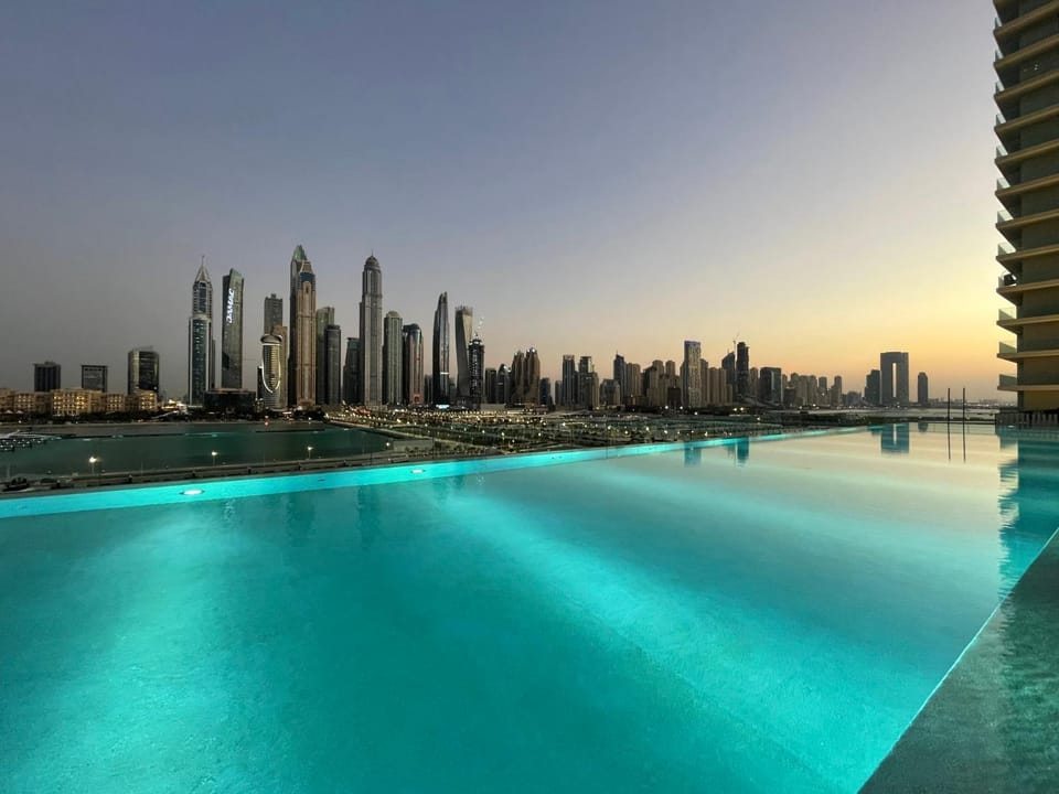 Nearby landmark, City view, Pool view, Swimming pool, Sunset