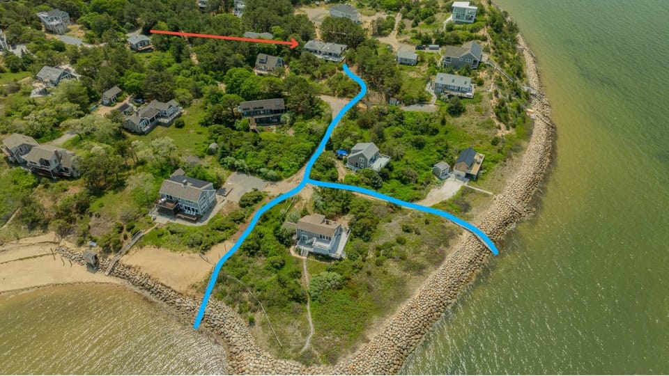 Walk to Water Private Deck with Water View House in Wellfleet