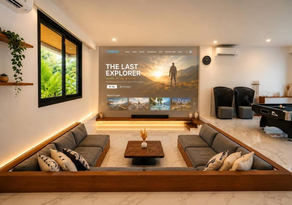 TV and multimedia, Living room, Seating area, air conditioner