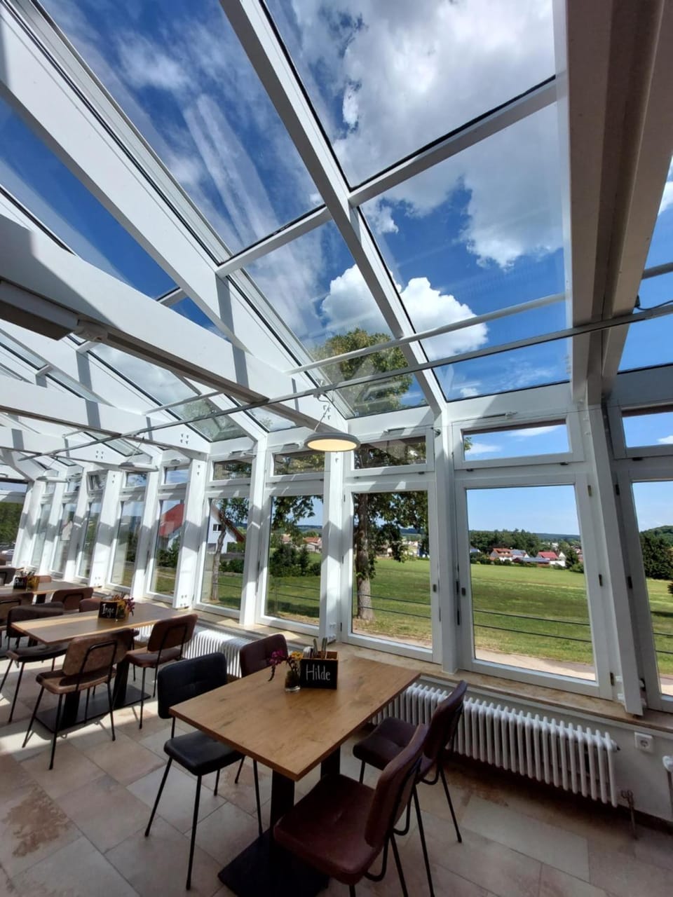 Restaurant/places to eat, Natural landscape, Summer, View (from property/room), Seating area, Hiking, City view