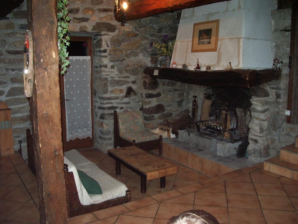 Living room, fireplace