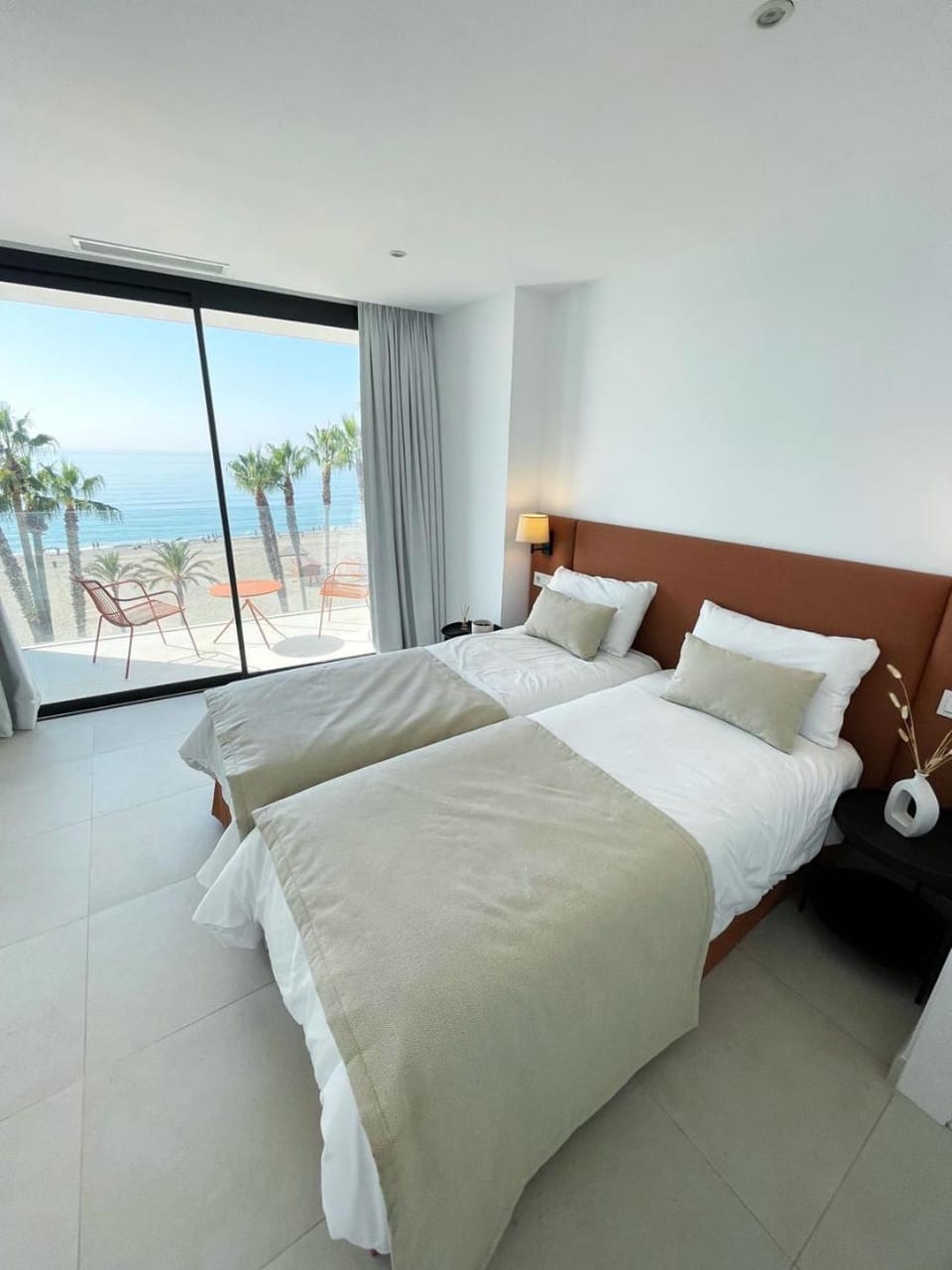 Bed, Natural landscape, Photo of the whole room, Bedroom, Sea view, towels