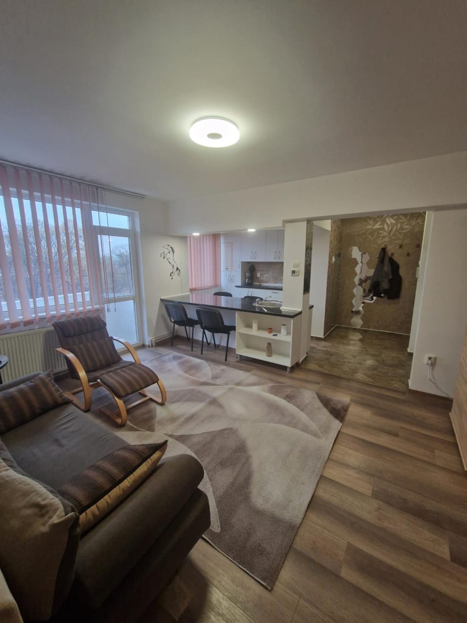 Living room, Photo of the whole room, Dining area, flat iron, kitchen