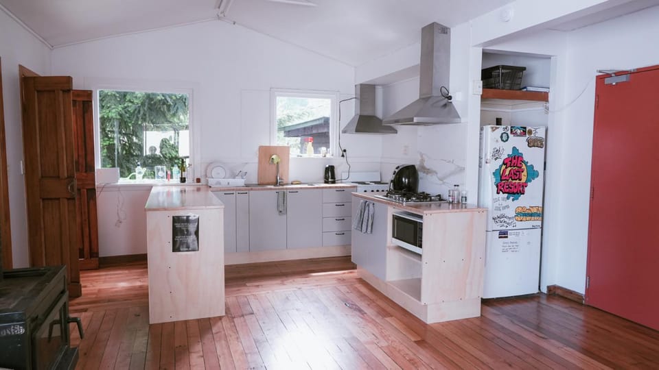 Kitchen or kitchenette, oven, stove, toaster