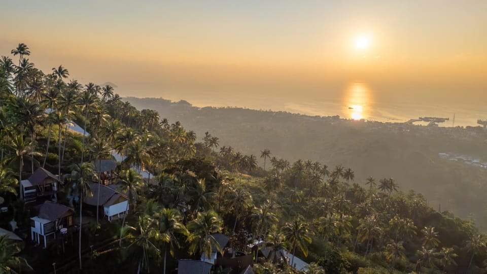 Bird's eye view, View (from property/room), Sea view, Sunset