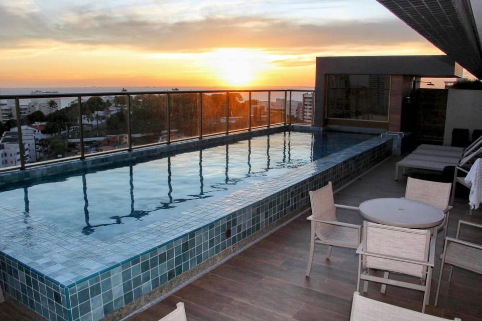 Day, Natural landscape, View (from property/room), Balcony/Terrace, Swimming pool, Sunset, sunbed