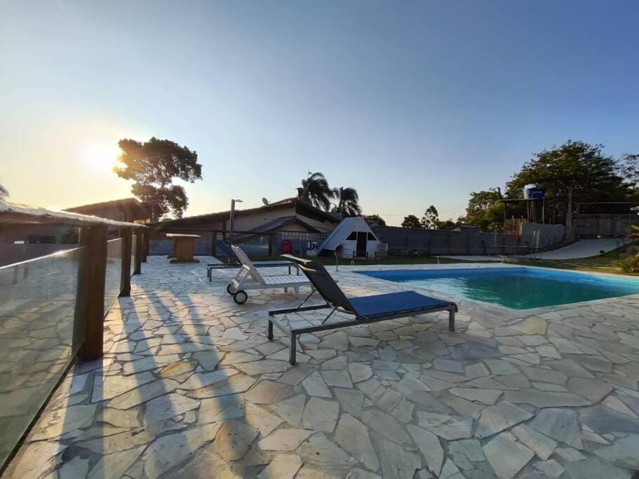 Natural landscape, Swimming pool, sunbed