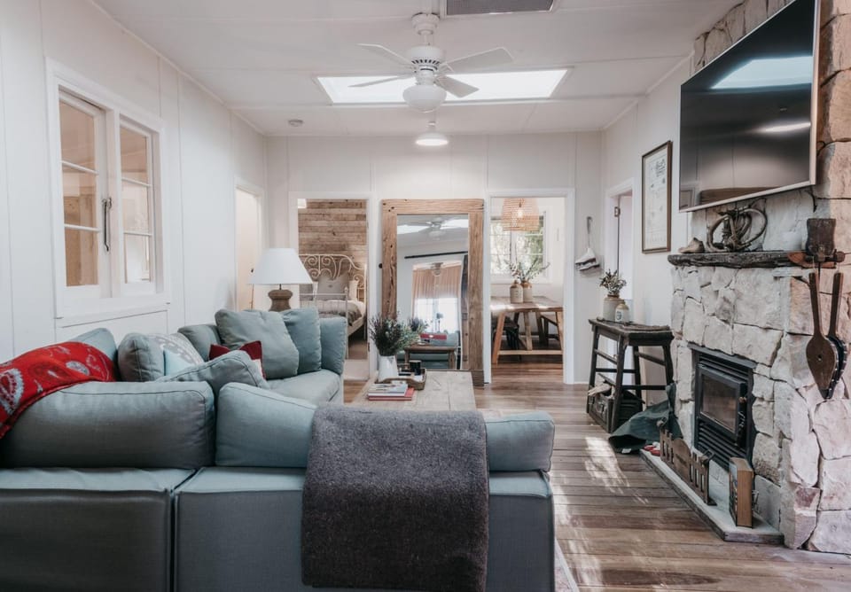 Living room, fireplace