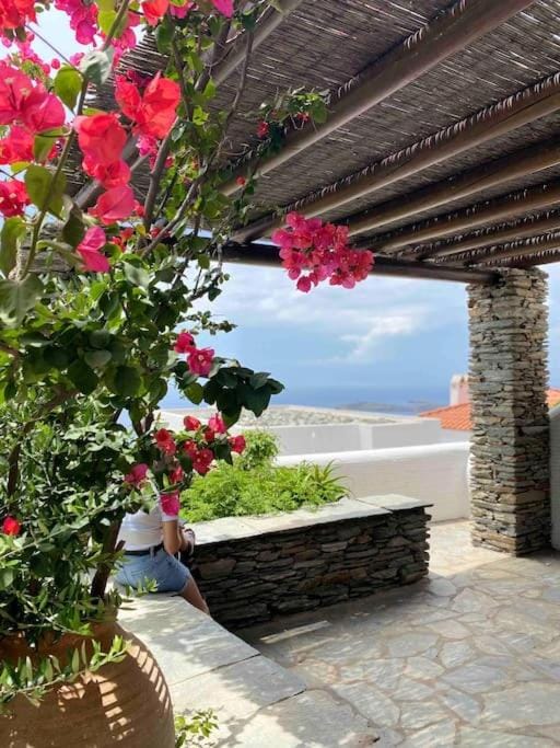 Andros -Stone house with shared pool & seaview House in Decentralized Administration of the Aegean