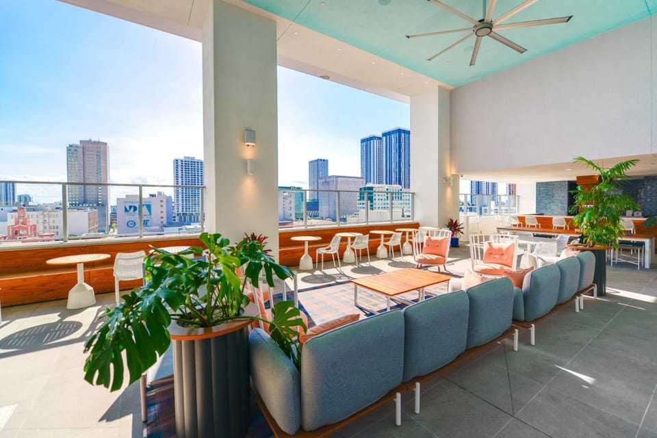 Property building, Seating area, City view