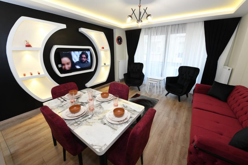 Living room, Seating area, Dining area