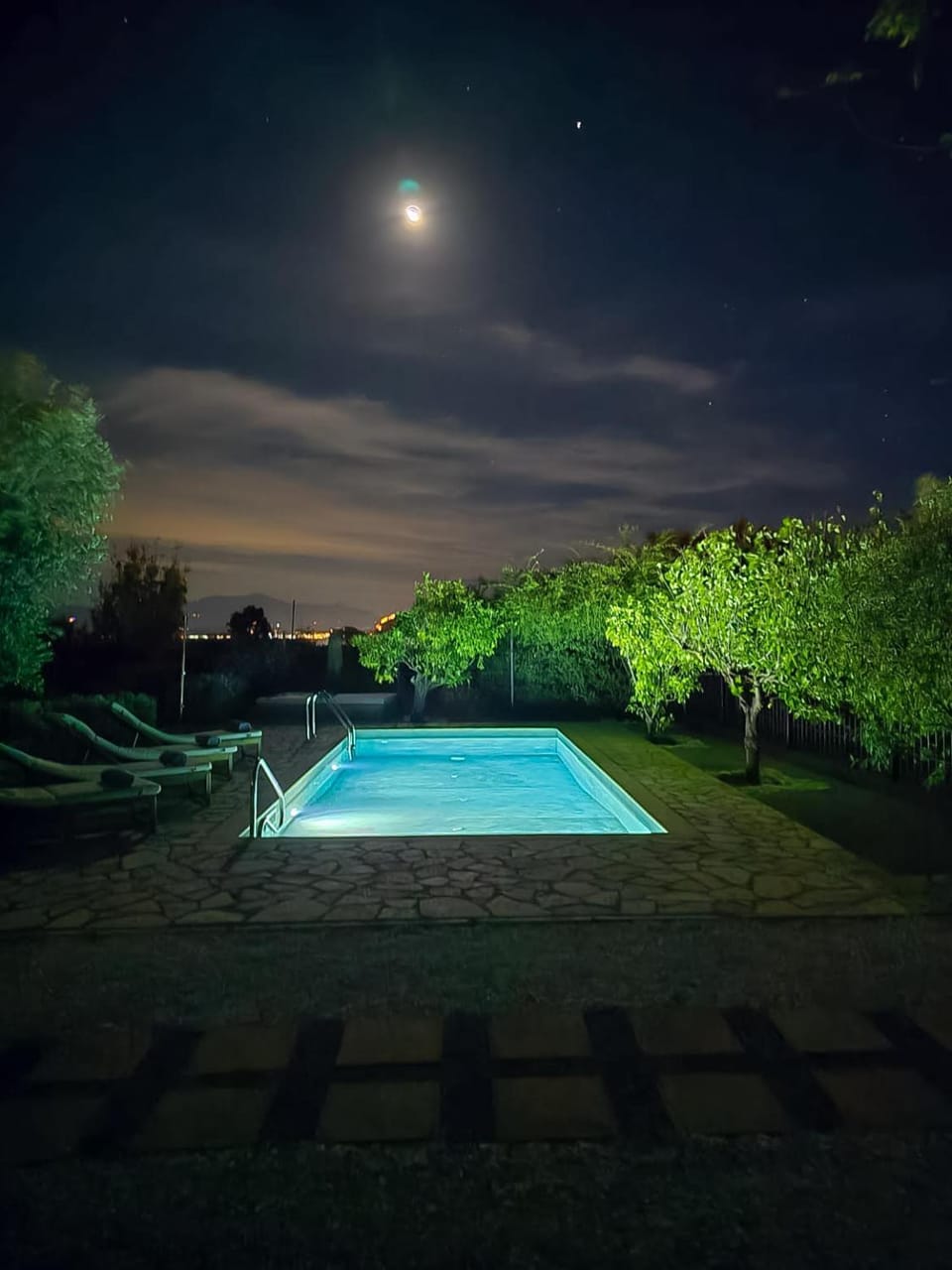 Night, Swimming pool
