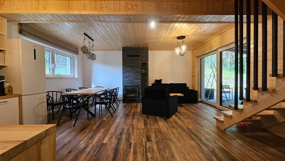 Kitchen or kitchenette, Living room, Dining area