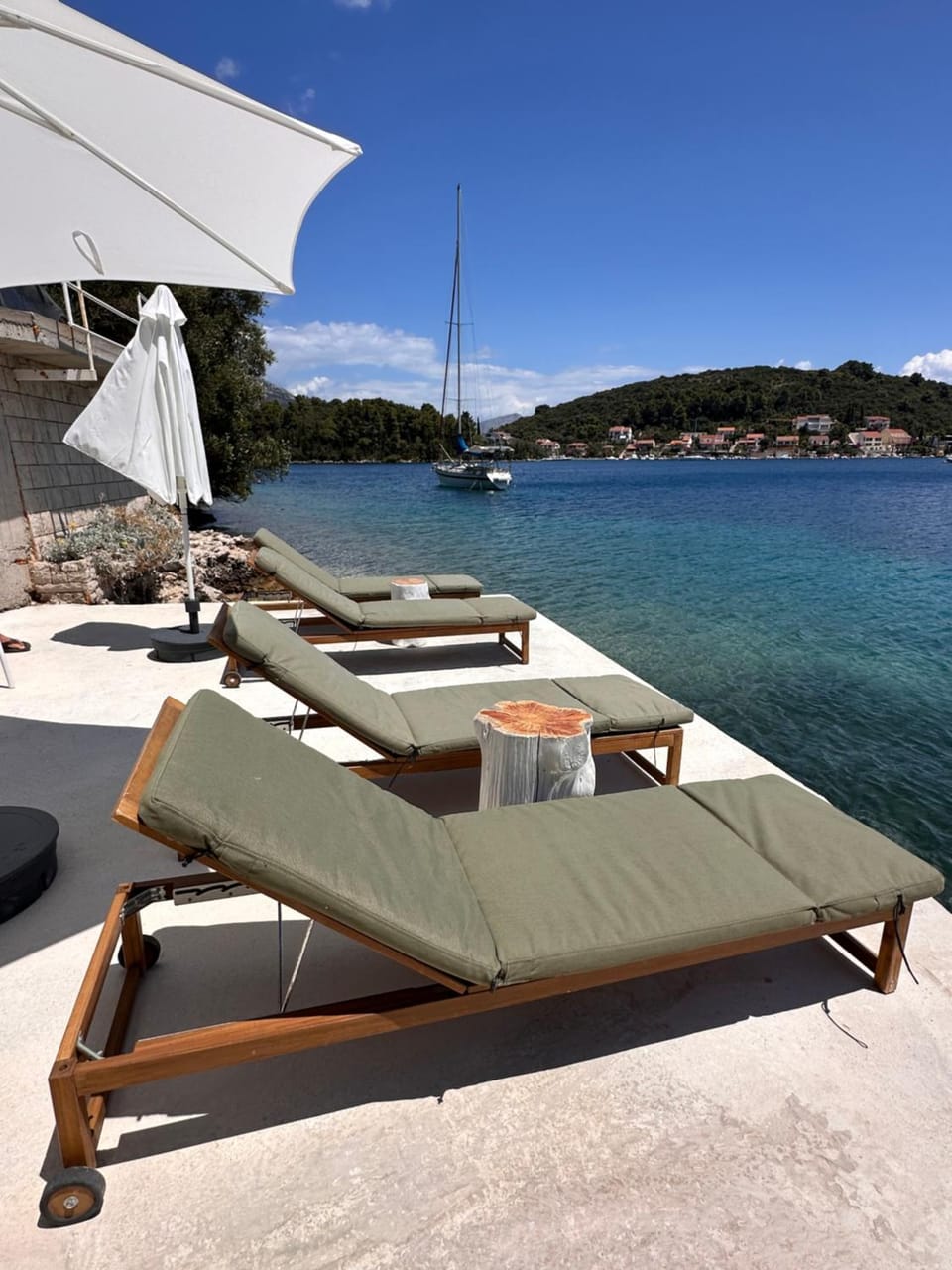 Day, Beach, Sea view, Swimming pool, sunbed
