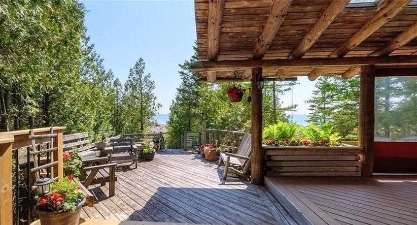 Timber Shores Rustic Waterfront Log Cabin Cabin in Northern Bruce Peninsula