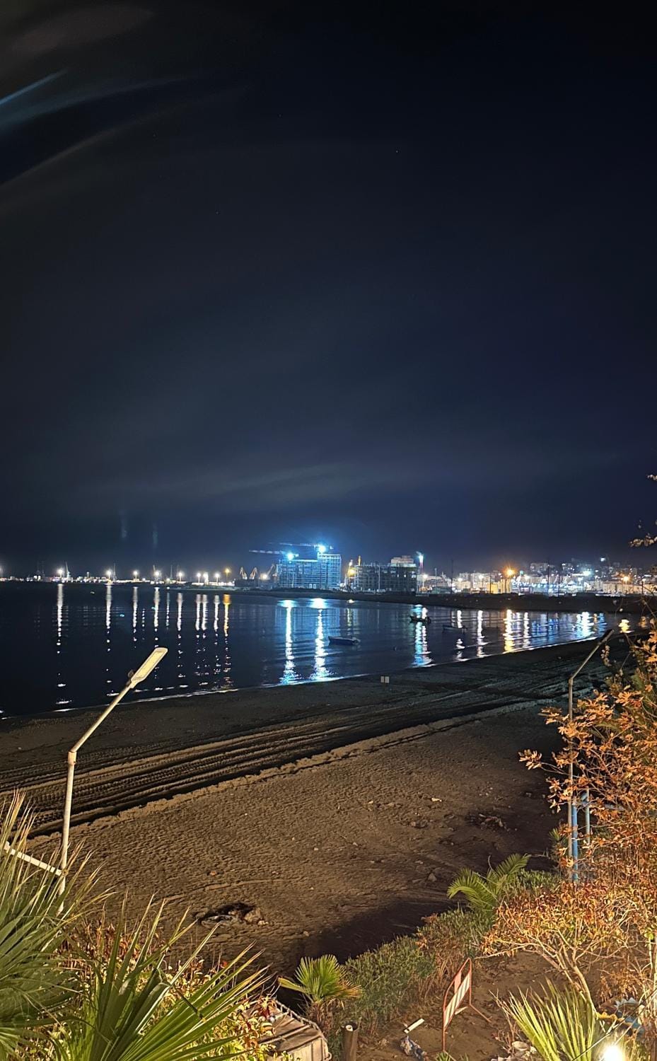 Night, Natural landscape, Beach, Sea view