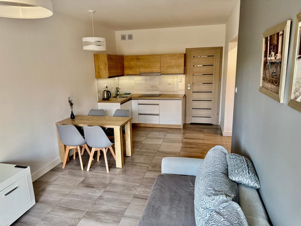 Kitchen or kitchenette, Living room, Seating area, oven