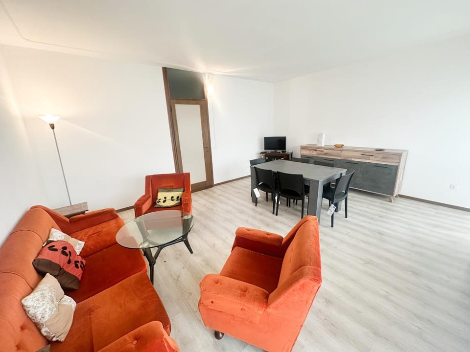 Living room, Seating area, Dining area
