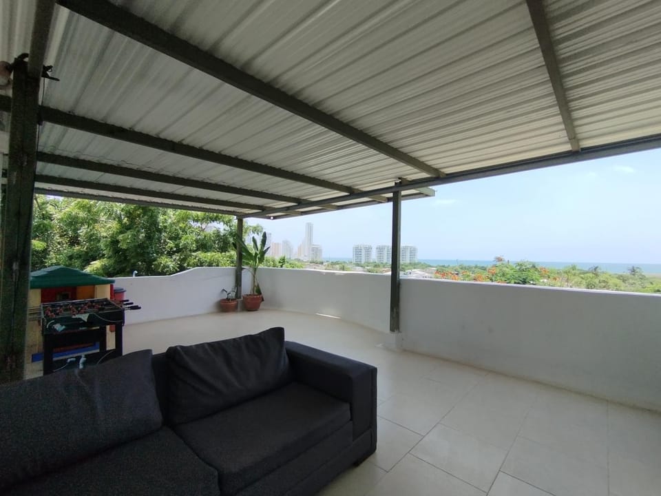 Day, View (from property/room), Balcony/Terrace, Living room, Seating area, Sea view