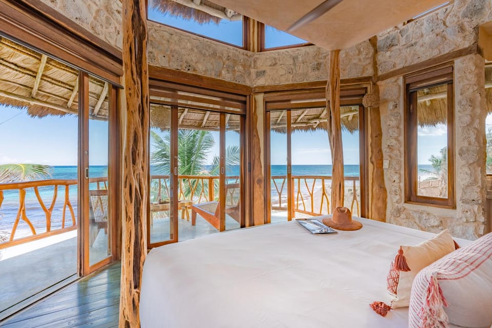 Bed, Day, Natural landscape, View (from property/room), Balcony/Terrace, Photo of the whole room, Bedroom, Sea view