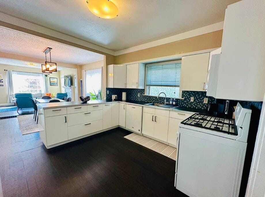 Kitchen or kitchenette, dishwasher, oven, stove, toaster