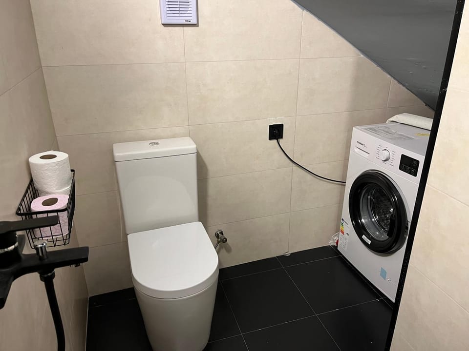 Toilet, Bathroom, washing machine