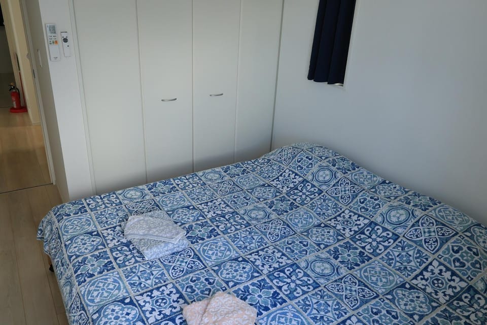 Bed, Photo of the whole room, Bedroom, towels, wardrobe