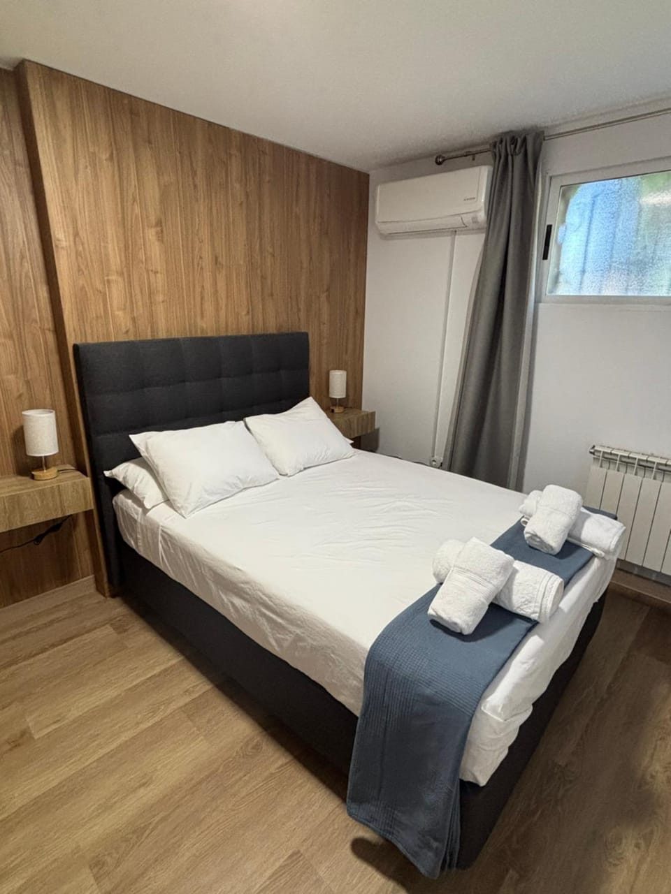Bed, Photo of the whole room, Bedroom, Swimming pool, towels, wardrobe