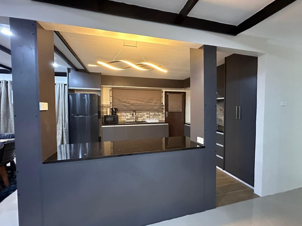 Kitchen or kitchenette, oven, stove