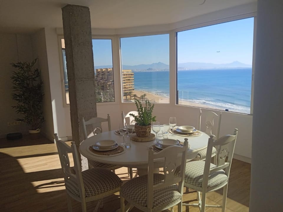 View (from property/room), Seating area, Dining area, Sea view
